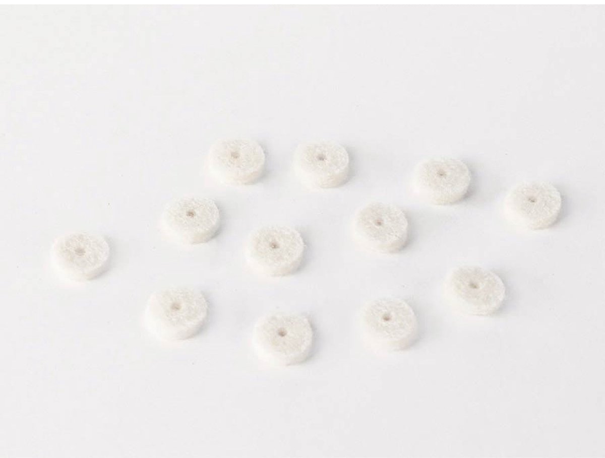 Fender Strap Button Viltwasjes - 12 Stuks Wit