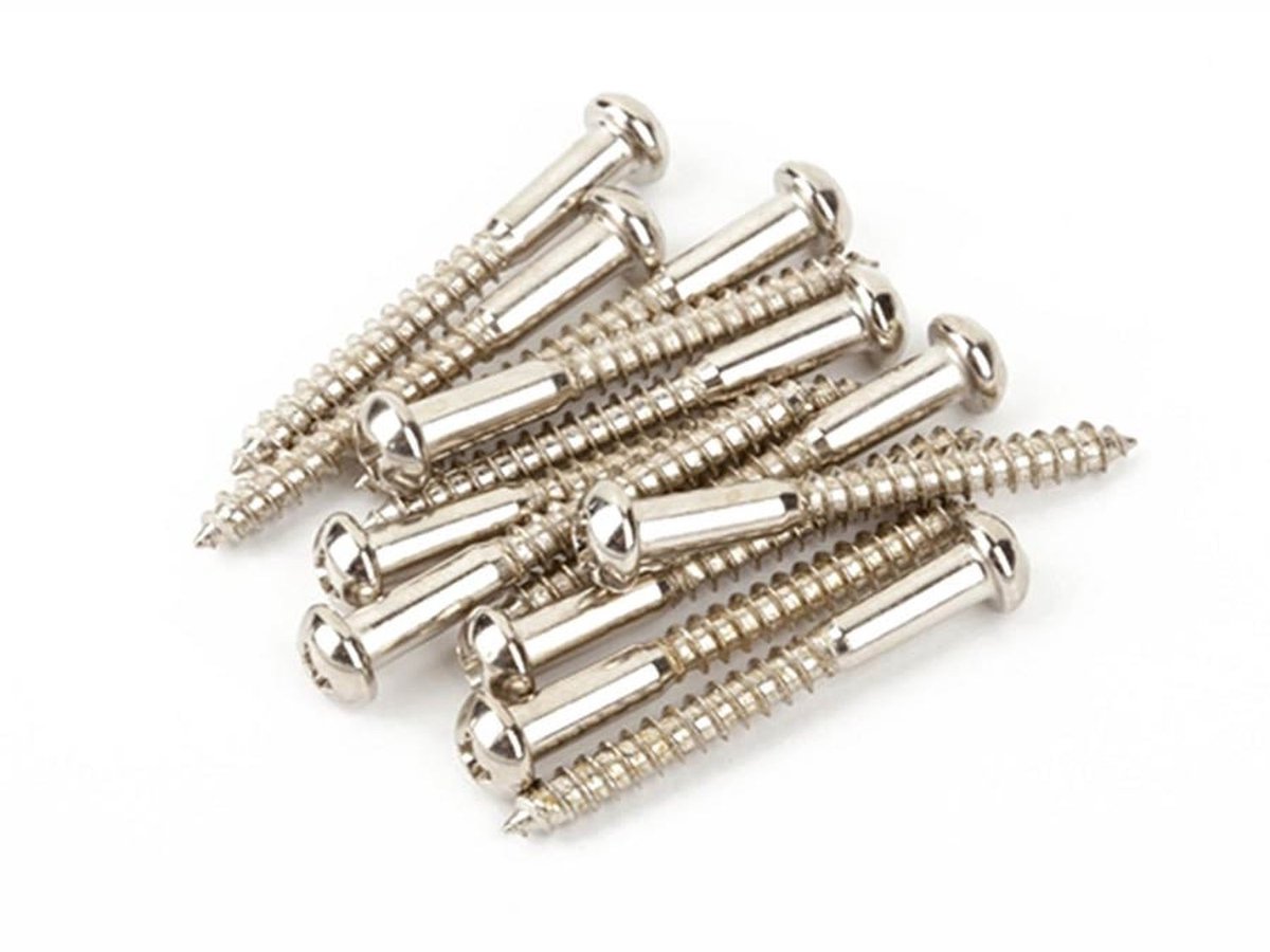Fender Vintage Strat Bridge Mounting Screws - 12 Stuks Nickel