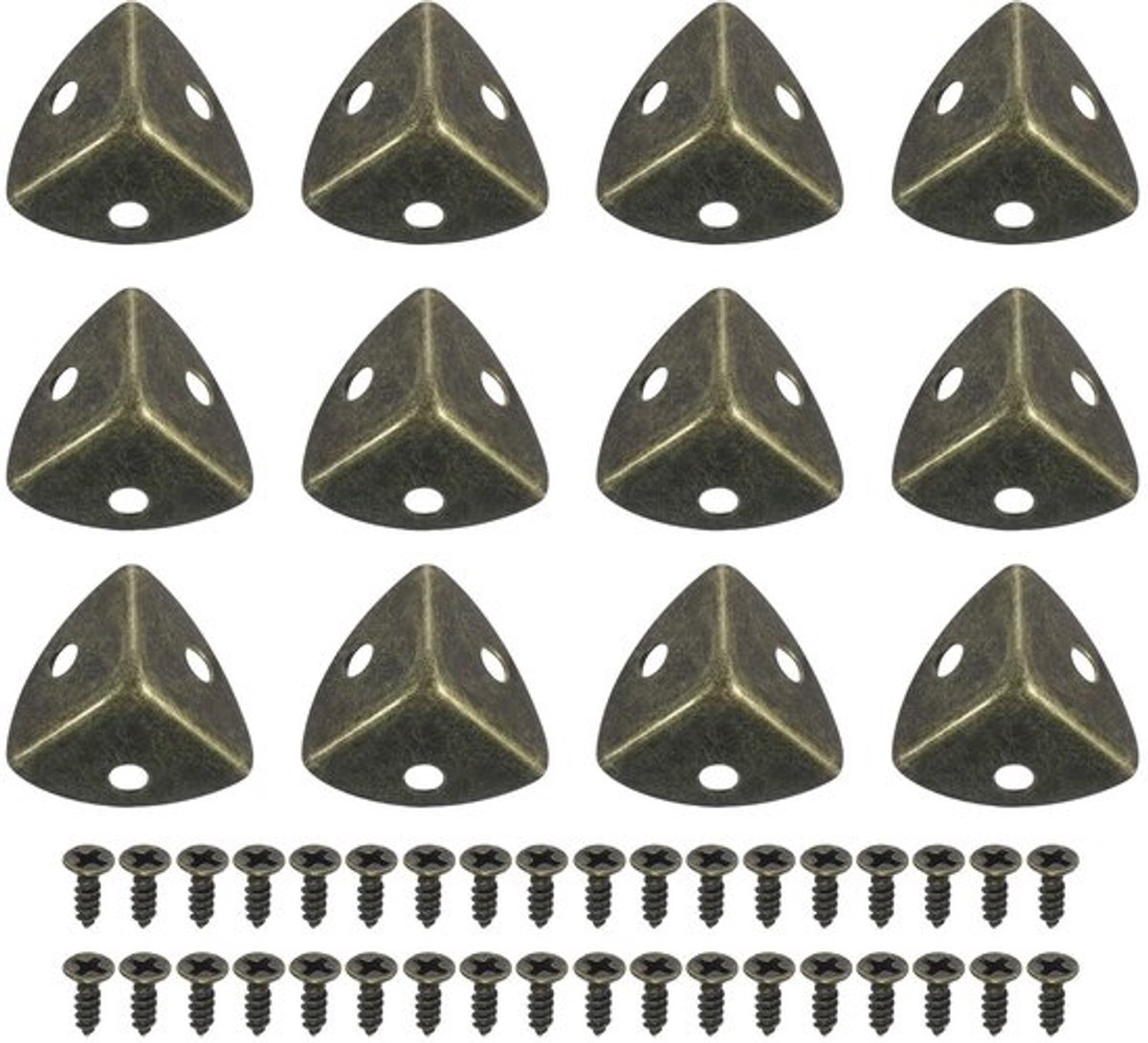 Hoekbeschermers Metalen - 36 Stuks - 3,18 Inch x 0,79 Cm - Tafelhoekbescherming - Decoratieve Hoekbeschermers - Slijtvast en Roestvrij - Meubelhoekbeschermer