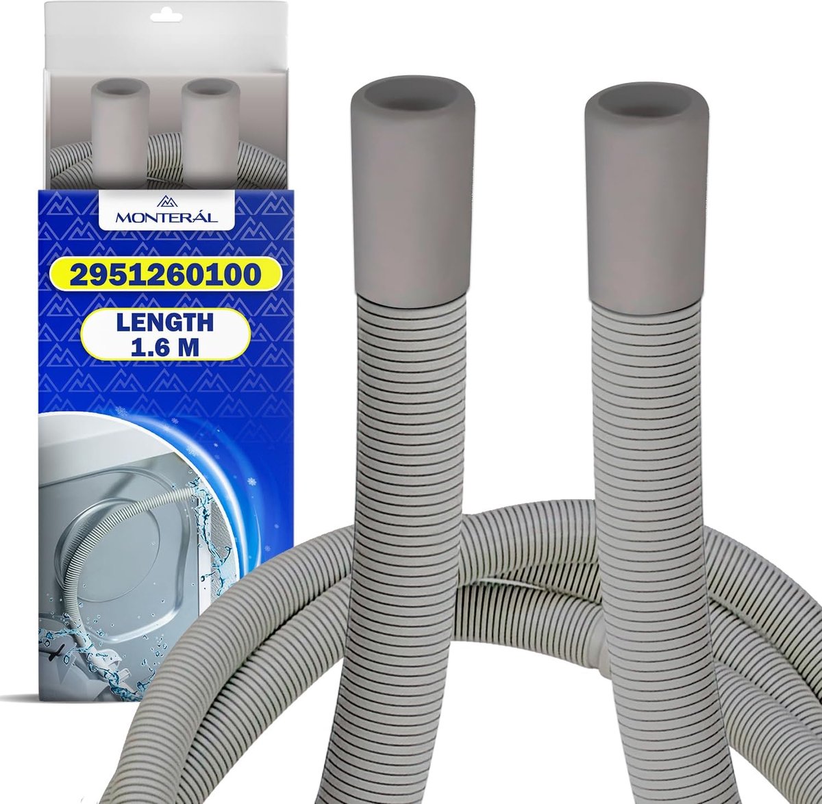 Afvoerslang droger 1,6 m - originele code 2951260100 - 10 jaar garantie - vervangingsonderdeel voor Beko - SnelShoppen