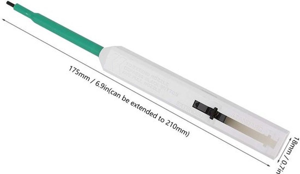 Glasvezelreinigingspen Vervangbare Reinigingskern - Herbruikbare Microvezel - Duurzaam - Compact - Voor FC/ST/SC/MU 2,5 Mm Connectoren - Glasvezelreiniger