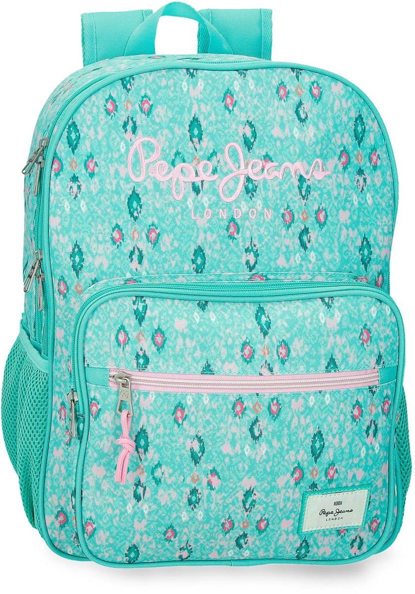 Pepe Jeans Rugzak - Rugtas - School - Meisjes - Jongens - Boekentas - Laptop - Waterdicht - 16 liter - Blauw - Azul