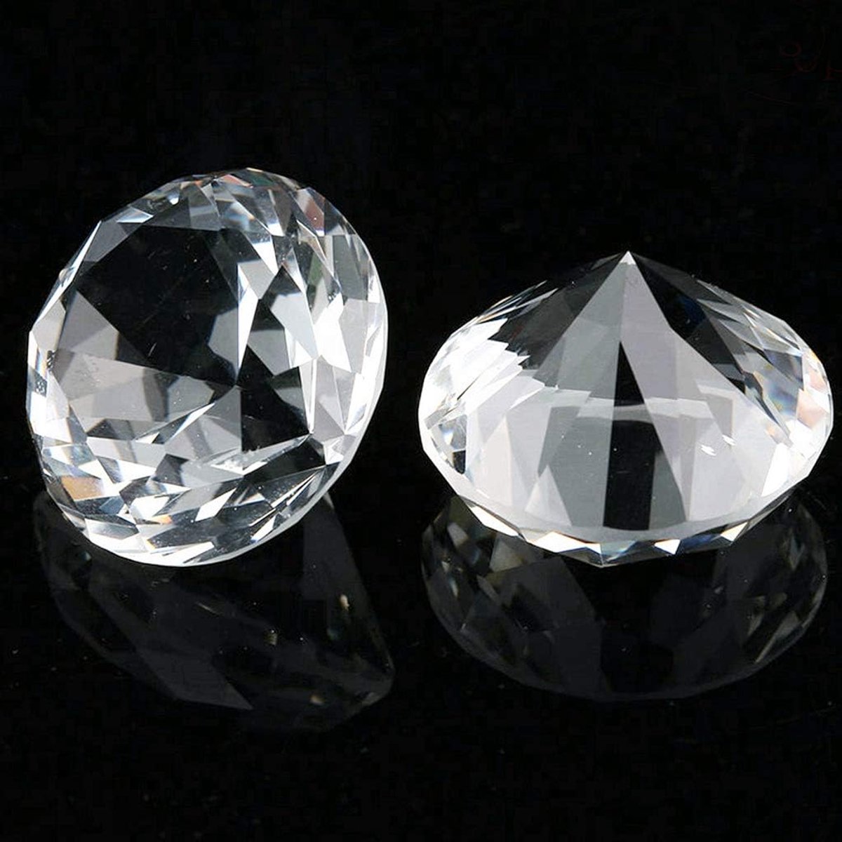146 stuks acryl diamant decoratie, 20 mm diamanten van kristalglas, transparant, glanzend, glinsterende kristallen edelstenen voor tafeldecoratie, lente bruiloft decoratie