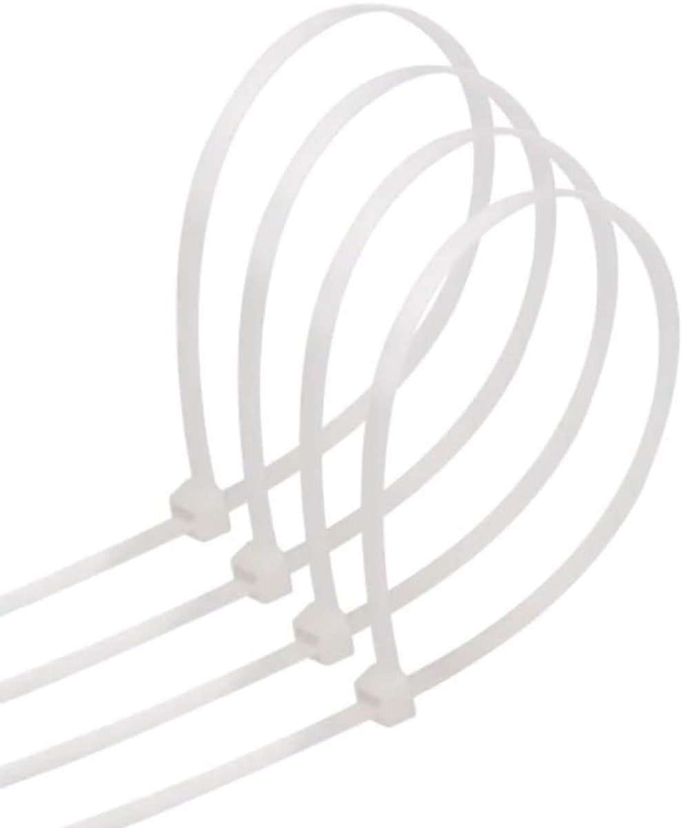 Kabelbinders van nylon, wit, 40 stuks, breedte 3,6 x lengte 200 mm