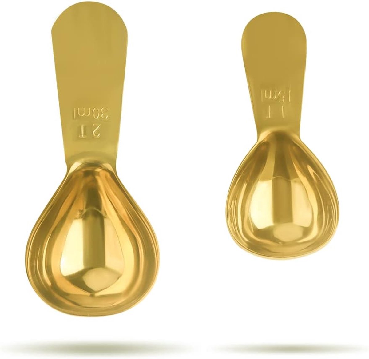 roestvrijstalen koffielepels korte handgrepen, eetlepel maatlepel set geschikt voor koffie, losse thee, suiker of bloem (15 ml kort, 3 stuks)