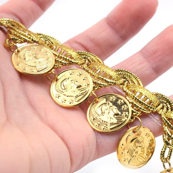 10 Yards Muntvorm Pailletten Kwastje Trim 1,57 Inch Breedte Franje Kant Dans Jurk Riem Ketting DIY Kleding Lint (Goud) — afbeelding 5