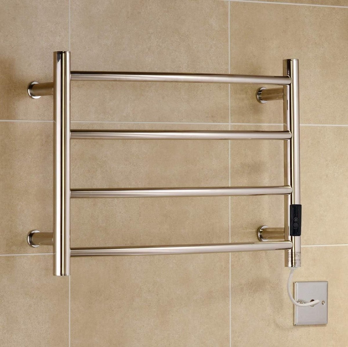 Elektrische RVS Handdoek Rail H420mm W600mm, Handdoekenrek Badkamer, Radiator voor Toilet of Douche, Modern Duurzaam Ontwerp