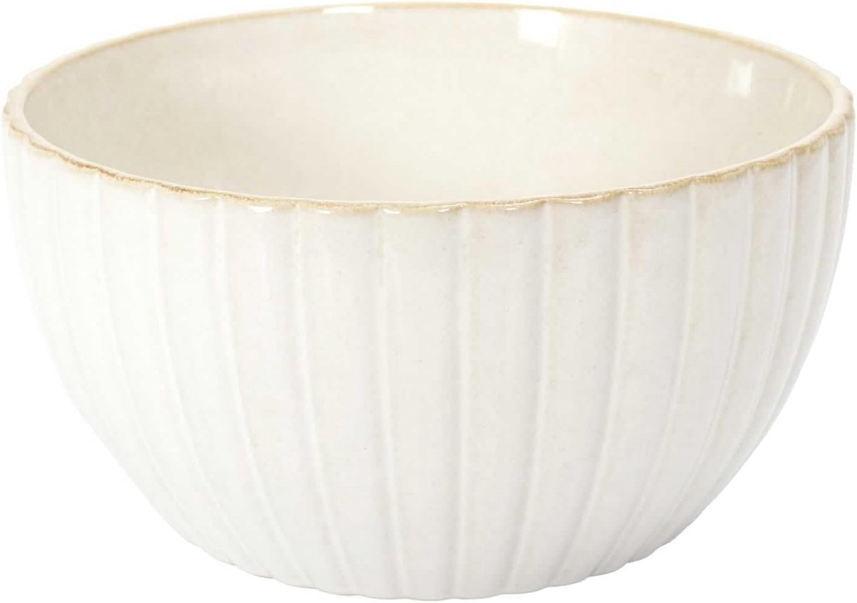 DECO FACTORY, KA0410, Elegant Vlora salad bowl D235 cm, perfect for salads, fruits and appetizers, easy to clean, adapts to all styles, beige color