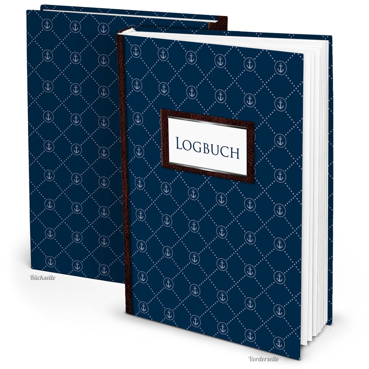 DIN A4 HARDCOVER Logboek Anker donkerblauw jachtlogboek scheepsdagboek boek boek volgens officiële voorschriften eigenaar jacht zeilen zeiler geschenk zeiljacht motorboot eigenaar - voor 100 dagen op zee