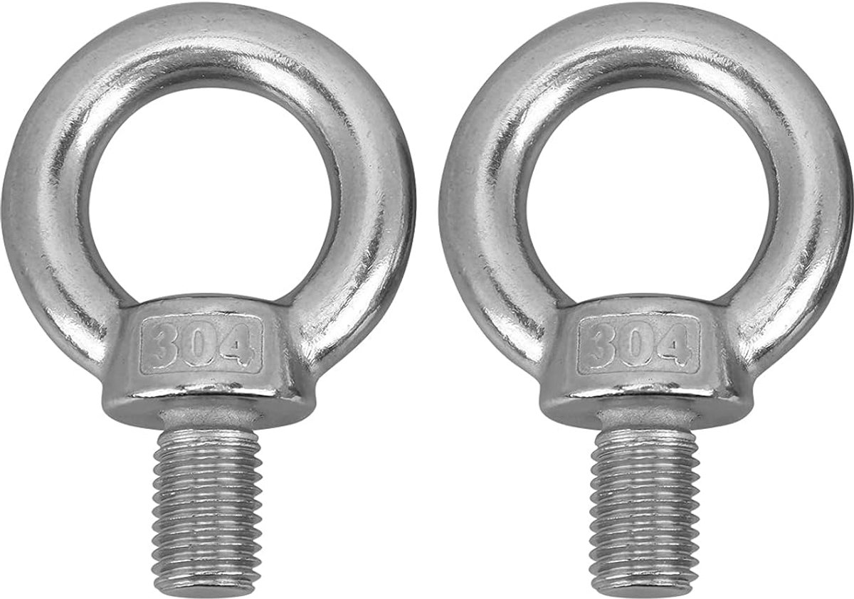 2 Stuks Rvs Lifting Ring Eye Bolt Zware M16/M18/M20 Marine Grade Ring Schroef Bouten Lifting Eye Moer(M16)