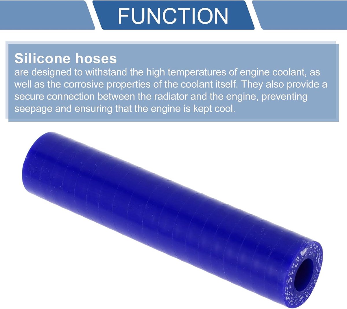 1 Stks 10Mm 0.39" Di 100Mm 3.94" Lengte 0 Graden Blauwe Siliconen Slang Auto Universele Koelvloeistof Slang