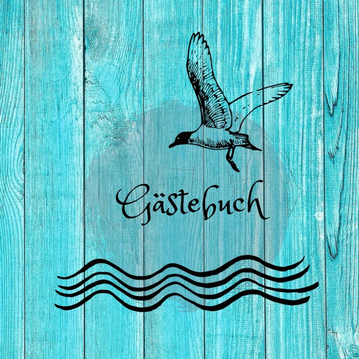 Ostsee Nordsee maritim Ferienhaus, Ferienwohnung, Hotel, AirBnB, 100 Seiten blanko, Holz Holzoptik rustikal, quadratisch: Für Bed an ... Übernachtungsgäste, Jugendherberge, Hostel,