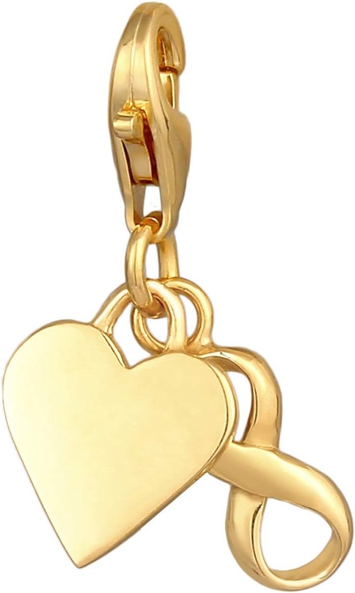 Infinity hart karabijnhaak charm hanger voor bedelarmband van 925 sterling zilver 0409710220