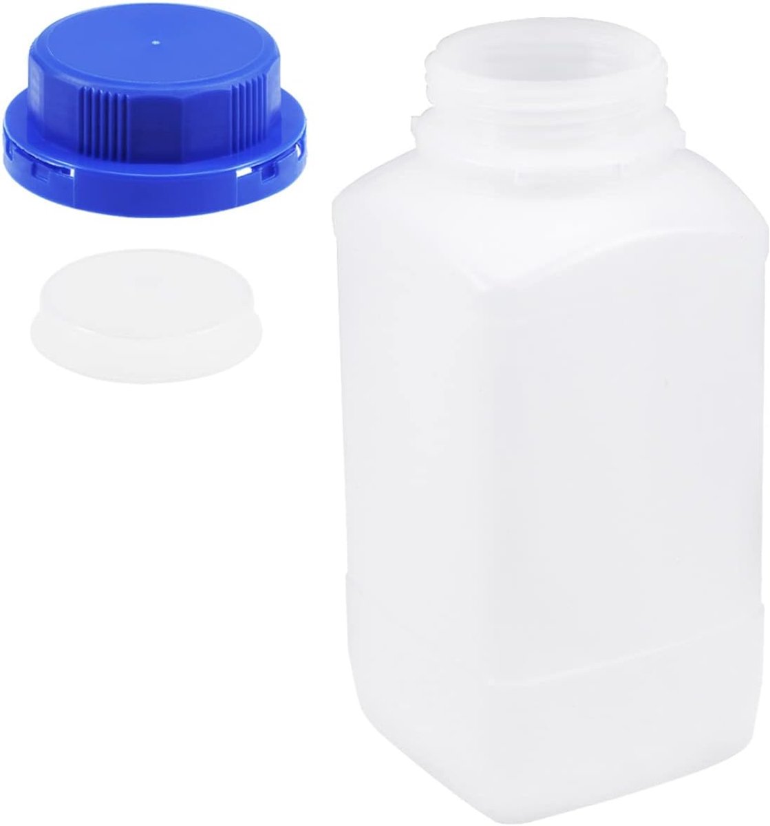 1 stuks laboratorium chemische fles, plastic containers met brede mond | Reagens monster afdichting, geweldig voor laboratorium, winkel, fabriek (doorschijnend, 1000-ml)