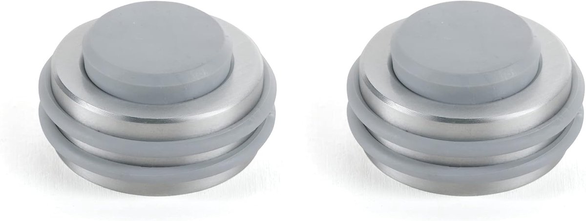 Deurstopper, deurstopper, zelfklevend, van rubber (groot, grijs met gesatineerde ondergrond)