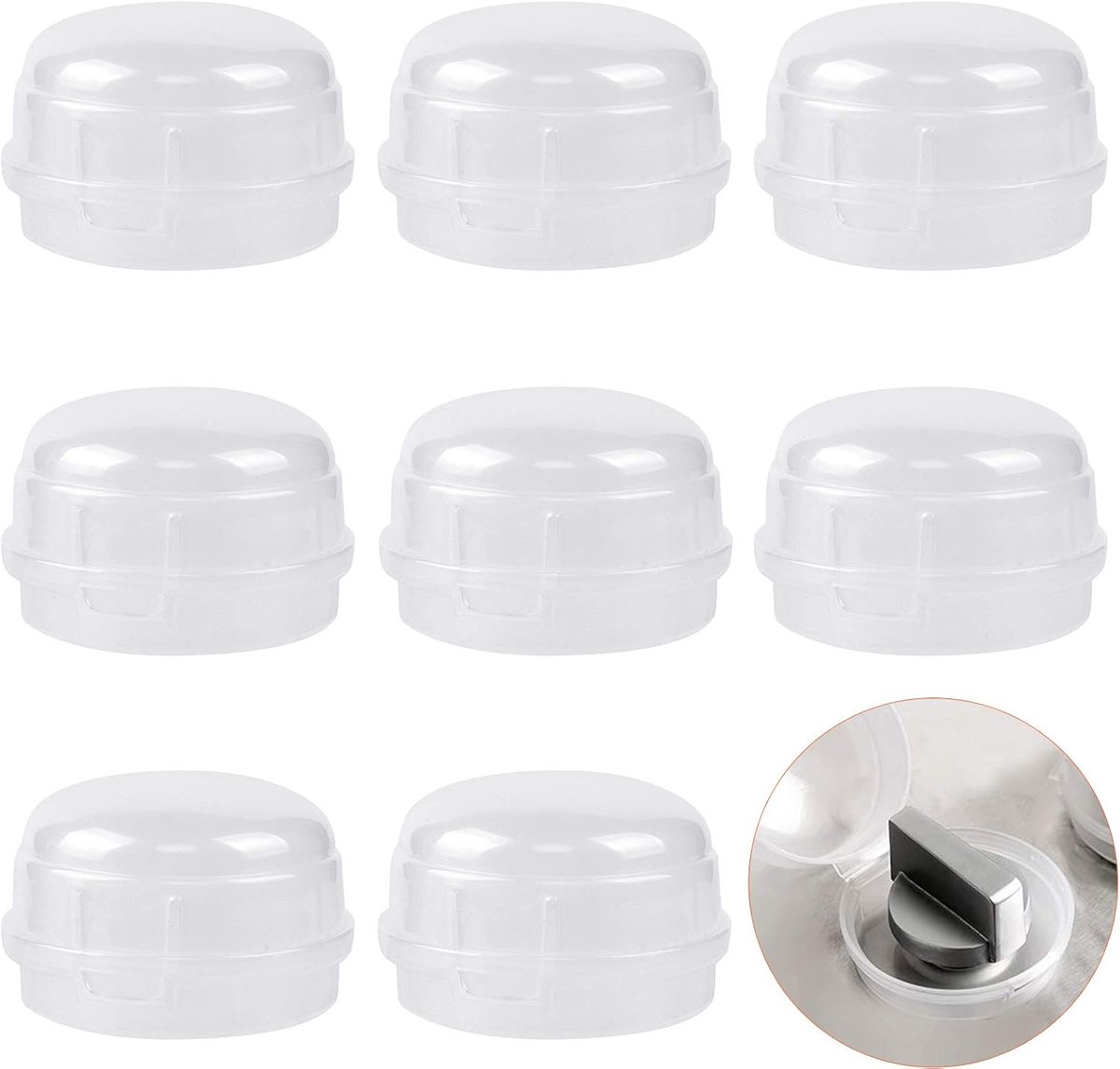 8 STUKS Fornuis Knop Covers, Oven Knop Lock Beveiliging Knop Cover Guards Fornuis Schakelaar Beschermhoes voor Baby Peuter Kind Keuken Veiligheid