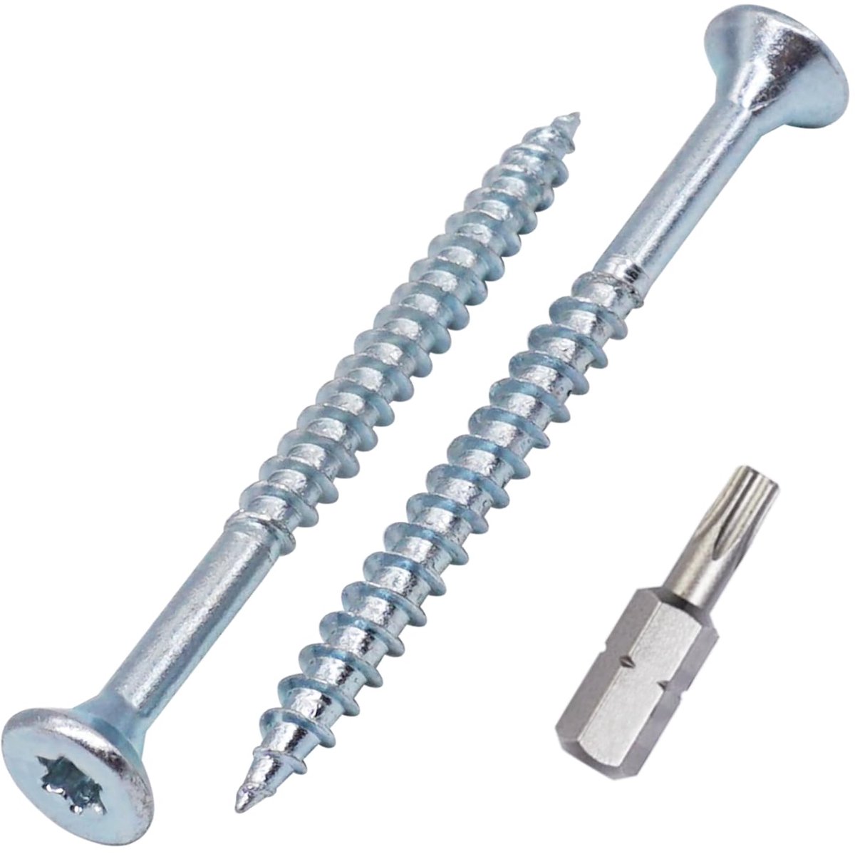 Houtschroeven 5,0 x 60 mm, Torx verzonken kopschroeven, spaanplaatschroeven, gedeeltelijk schroefdraad
