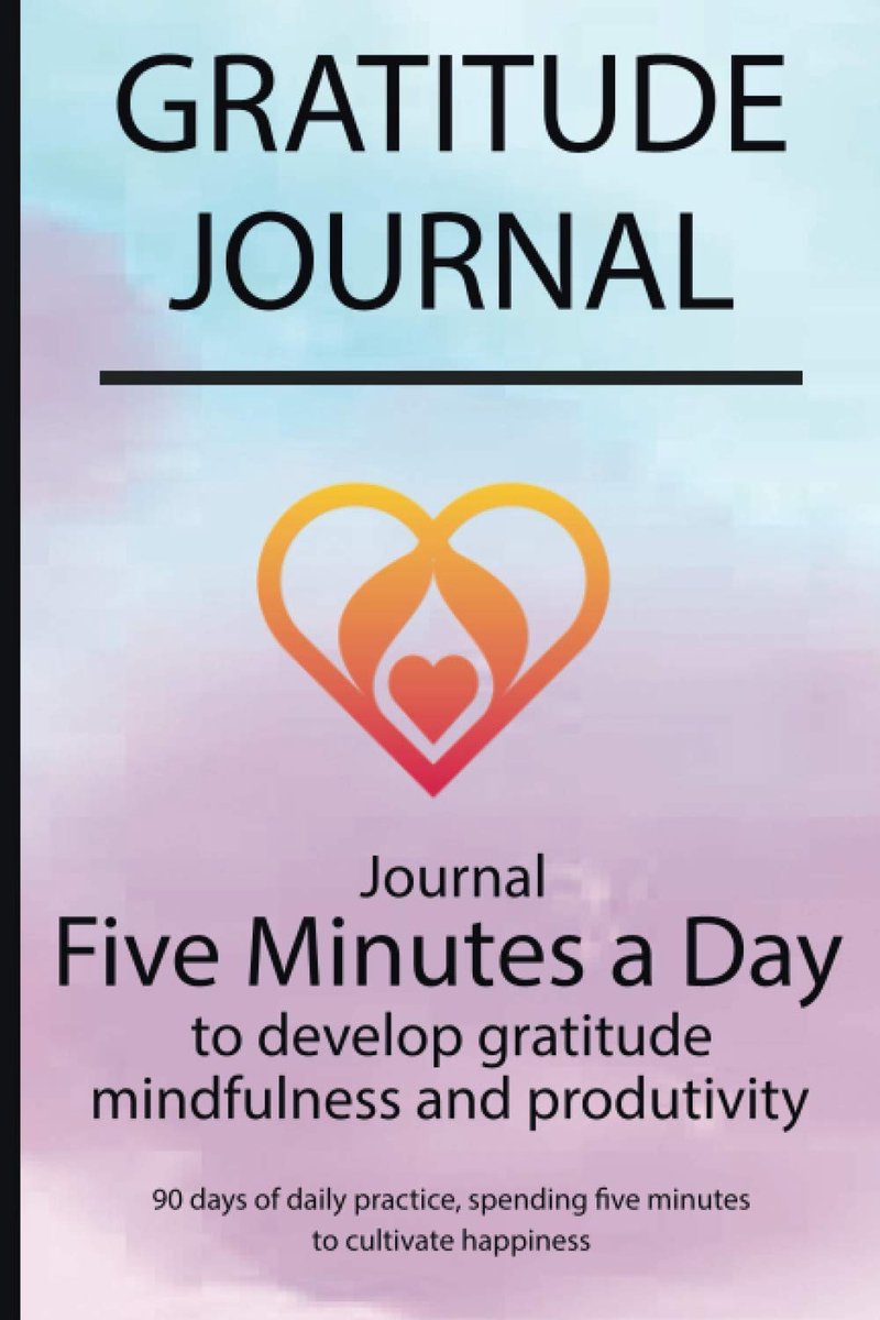 SnelShoppen - Gratitude journal - 5 minuten per dag voor dankbaarheid, mindfulness en productiviteit - A5 formaat, 104 pagina's, kleurrijke omslag