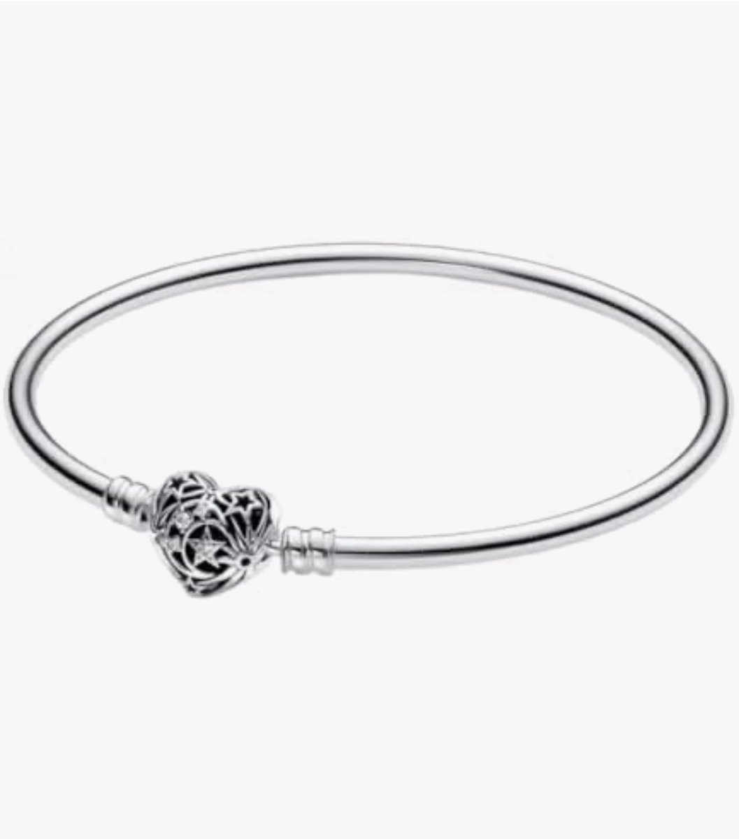 Pandora Moments Bangle Armband Hartsluiting Zilver 593400C01 – Zirkonia – Maat 19 — cadeau in Sieraden - foto 2