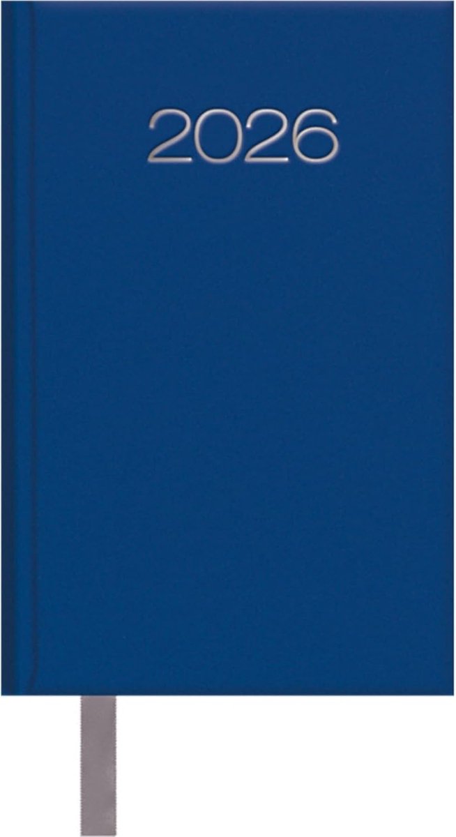 - Agenda 2026 – weekoverzicht, zakformaat (8,5 x 13 cm), harde omslag van kunstleer, 12 maanden, januari tot december, jaarplanner in het Spaans met bladwijzer – Lissabon blauw