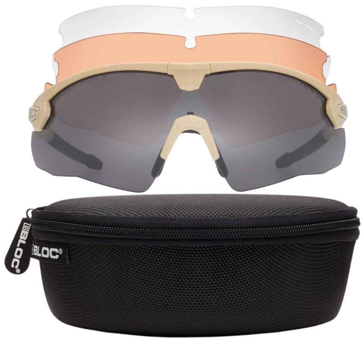 BLOC Tactical LYNX Ballistische Bril - Kit 3 Schermen