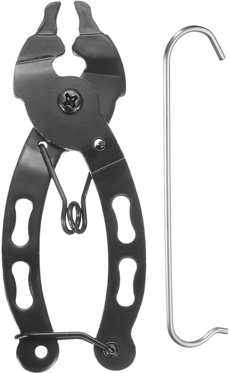 Fietskettingtang 2-in-1 fietskettingtang snelsluitopener sluiter remover tang voor 8/9/10/11/12/24/27/30 Single Speed vervangingsgereedschap, zwart