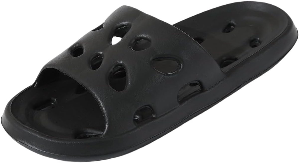 Doucheschoenen voor dames, met afvoergaten, voor volwassenen, van EVA, waterdicht, antislip, ideaal voor douche, zwembad.