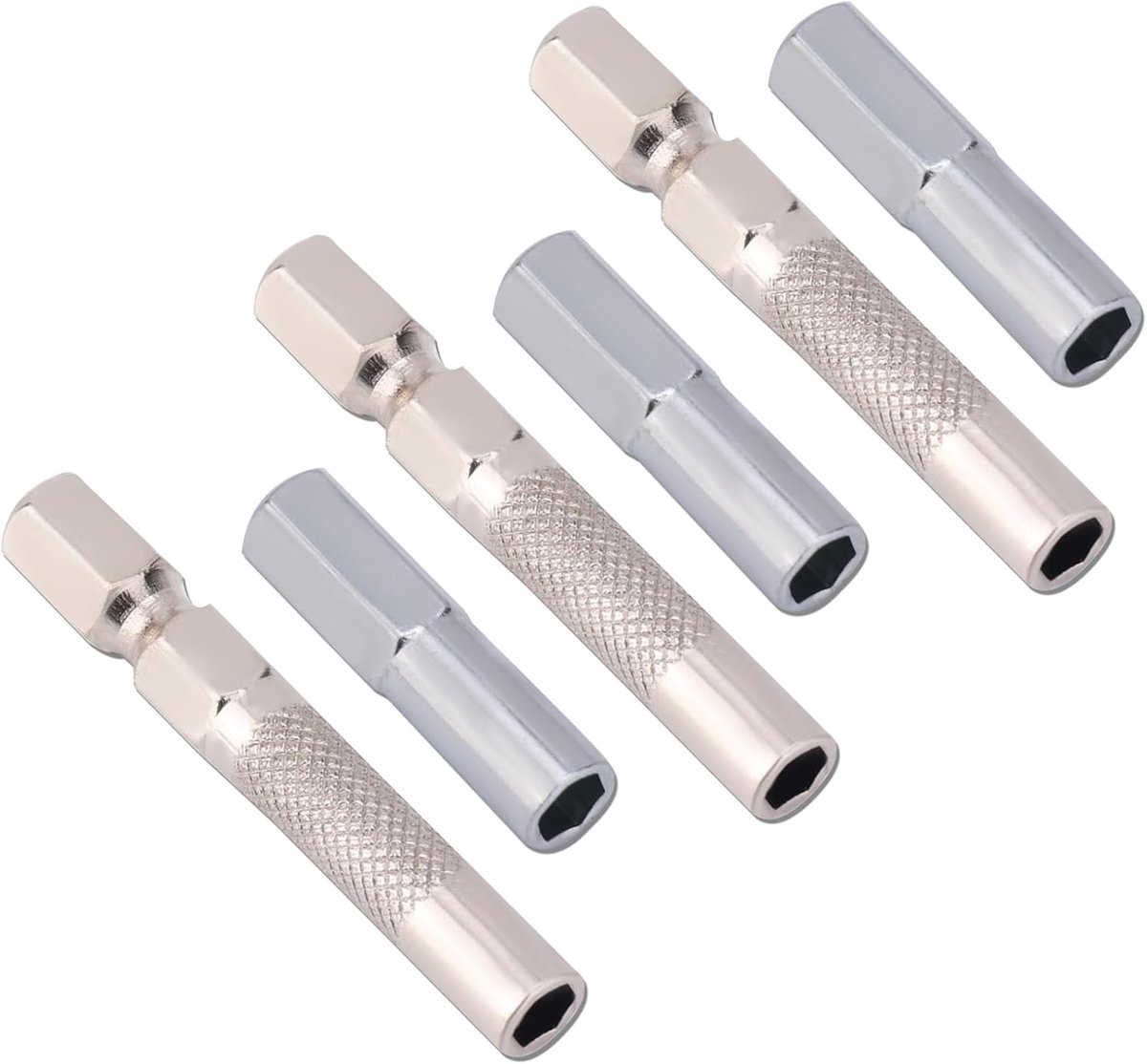 6st 1/4" tot 4mm Bitadapter, 6,35mm tot 4mm Zeskantschroevendraaier Bitadapter Magnetische & Boorverlenging Bithouder voor Microbits voor Auto en Doe-Het-Zelfreparatiegereedschapsset