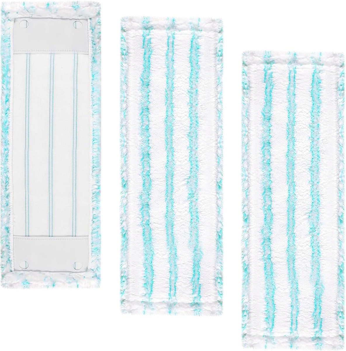 Set van 3 verwisselbare dweilpads met drukknop voor Leifheit Profi XL Micro Duo / Cotton Plus | 2 microvezelvezels voor alle vloeren | Snelle vlekverwijdering en hoge reinigingskwaliteit