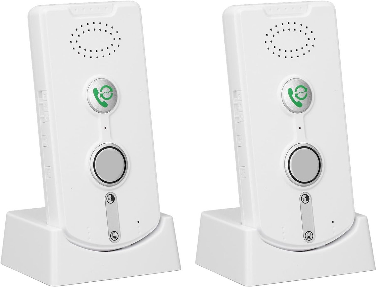 Intercoms Draadloos voor Thuis 1000m Bereik Spraak Geactiveerd 2 -weg Stem Intercom voor Huishoudelijke Zakenkantoor Kamer Naar Kamer Dc5v 1A (WHITE)