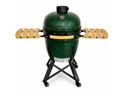 Kamado 18 Inch Medium BBQ – Keramische Barbecue Groen – Multi Level Cooking System – Compleet Pakket