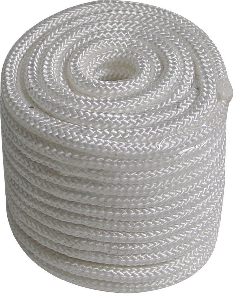 PP Touw 6 mm x 20 Meter – 12-Strengs Gevlochten – Wit – TOOLTECH