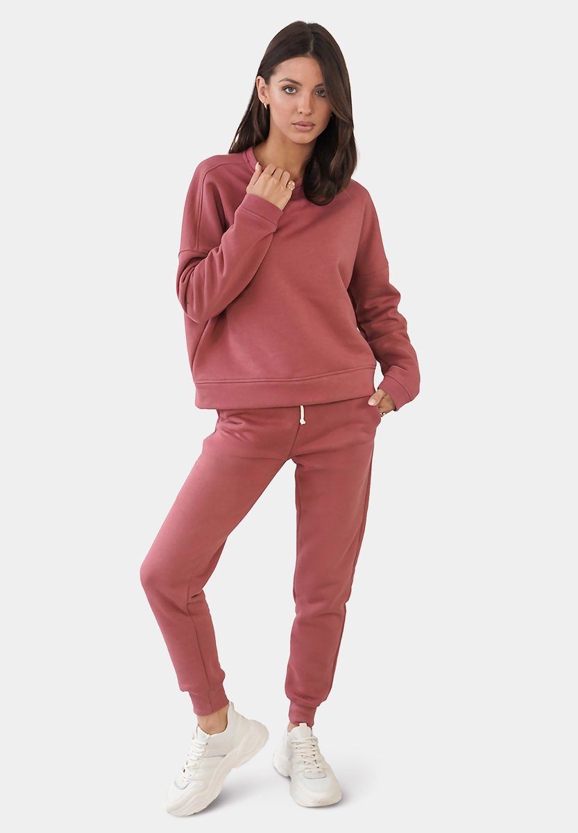 LARICA Broek - regular fit - katoen - effen Roze XS