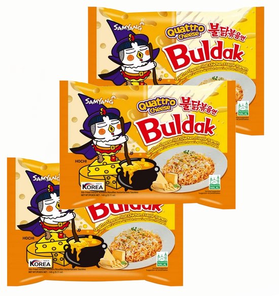 Samyang Buldak au Quatrro Fromage 3 paquets x 145 g