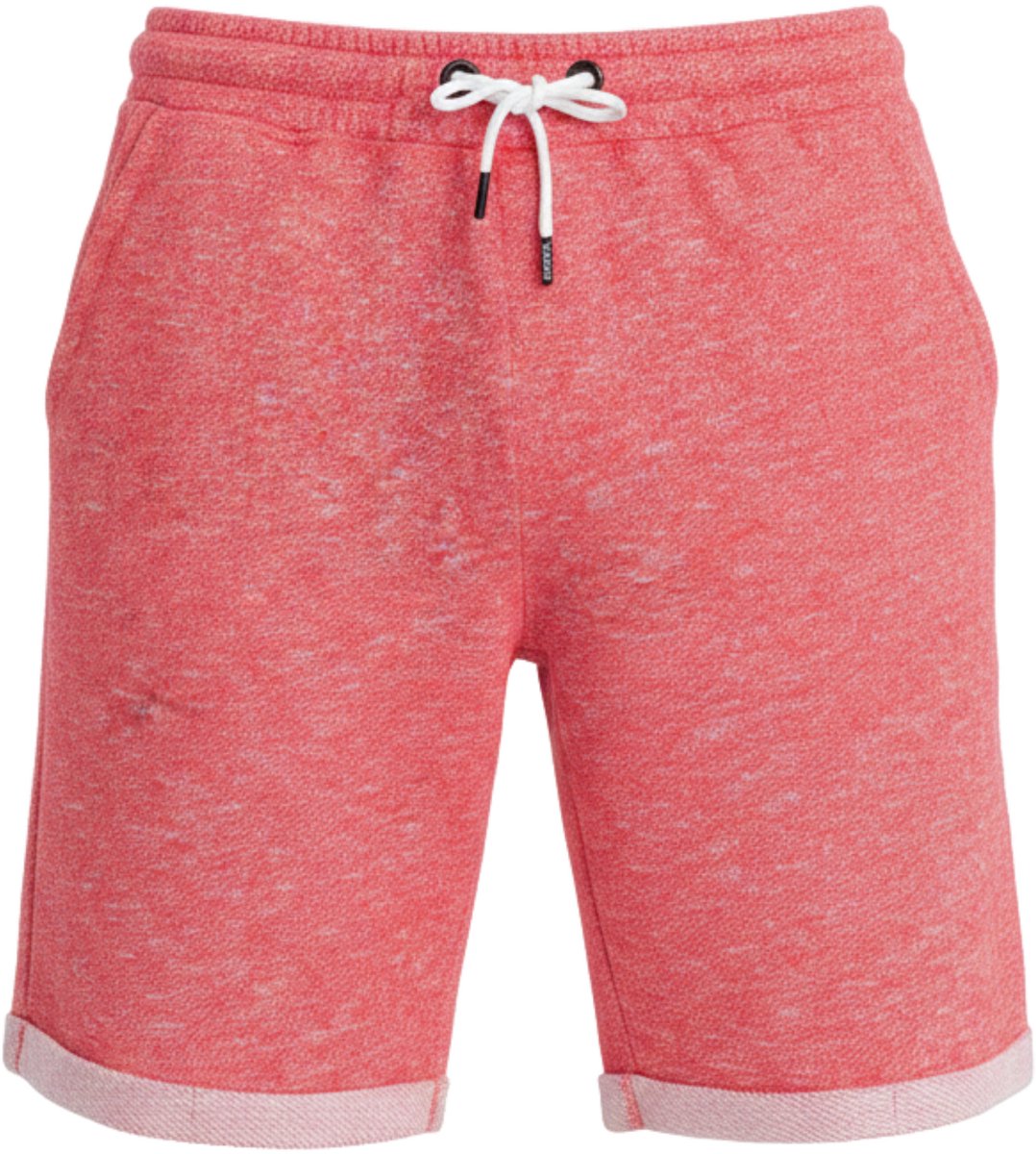 OMBRE Korte broek - regular fit - katoen - gemeleerd Rood XXL