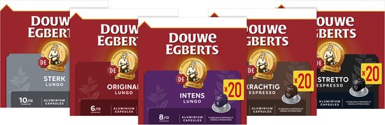 Douwe Egberts Koffiecups Variatiepakket - 5 x 20 capsules