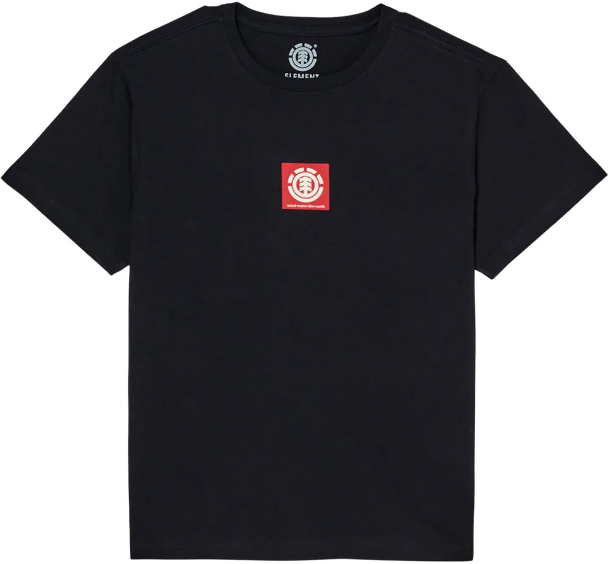 Element Square Logo T-shirt Met Korte Mouwen 16 Years Jongen Zwart