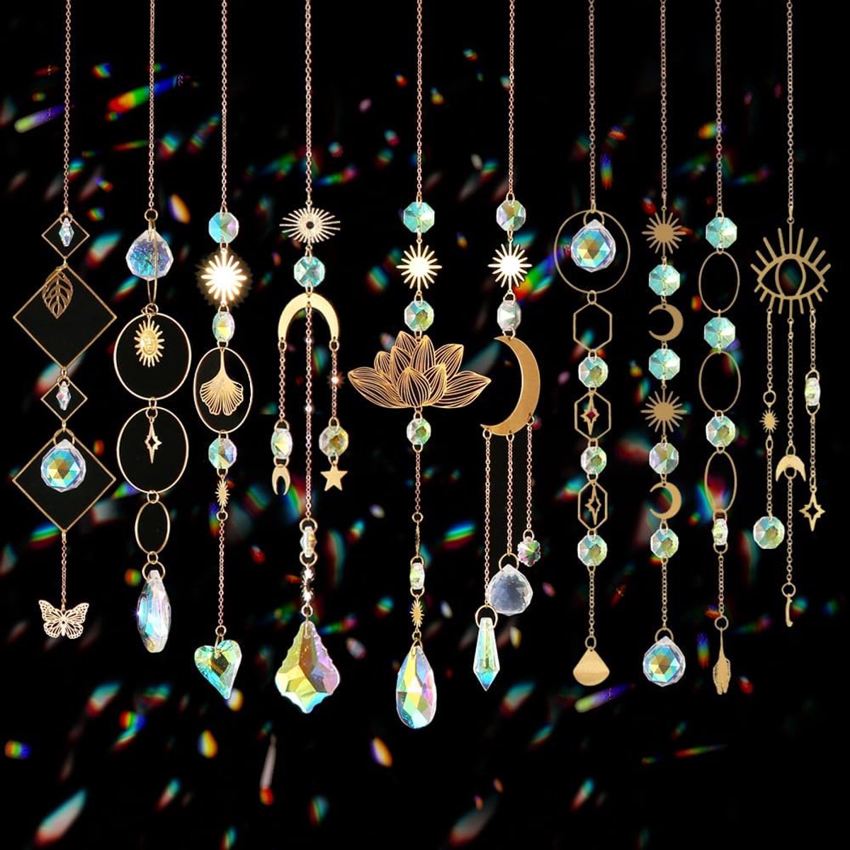 Sander Shop 10 stuks Crystal Suncatchers Voor Venster Opknoping Zon Catchers Indoor Regenb