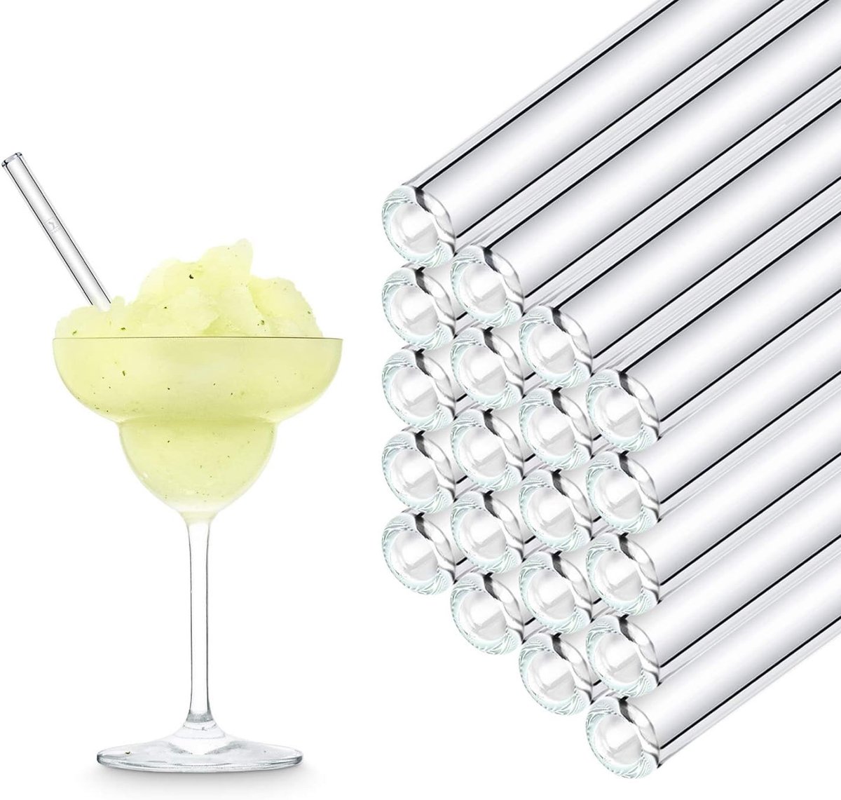 Glazen Drinkrietjes - Transparant - Herbruikbaar - Vaatwasmachinebestendig - Voor Horeca en Thuisgebruik