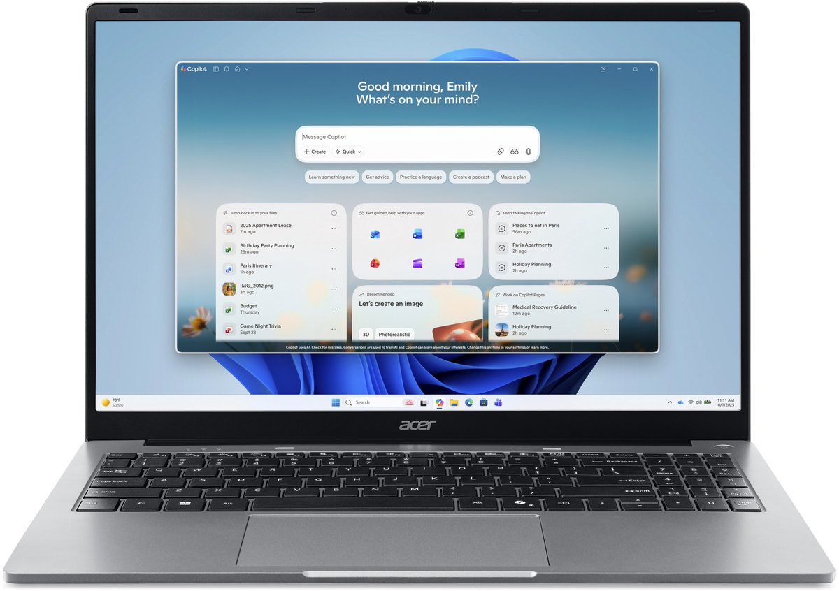 Aspire AL15-47P-R9ZT - Laptop - 15 inch - AMD Ryzen 3 - 8GB - 128GB SSD - Grijs