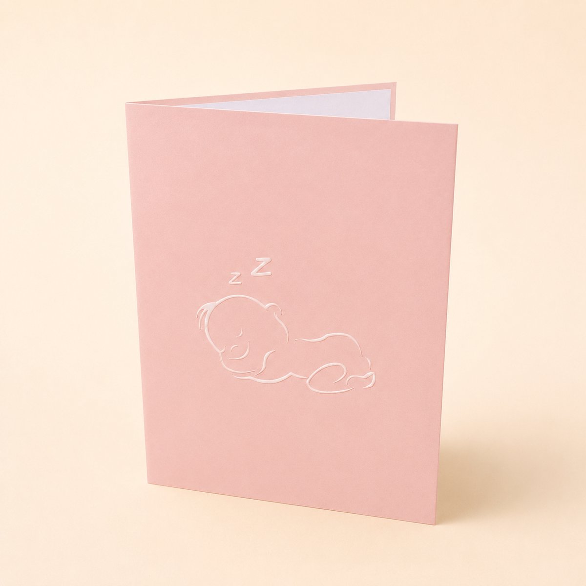 Paperbloom 3D Pop-Up Geboortekaart Meisje – Roze Babywieg Wenskaart – Originele Felicitatiekaart Baby