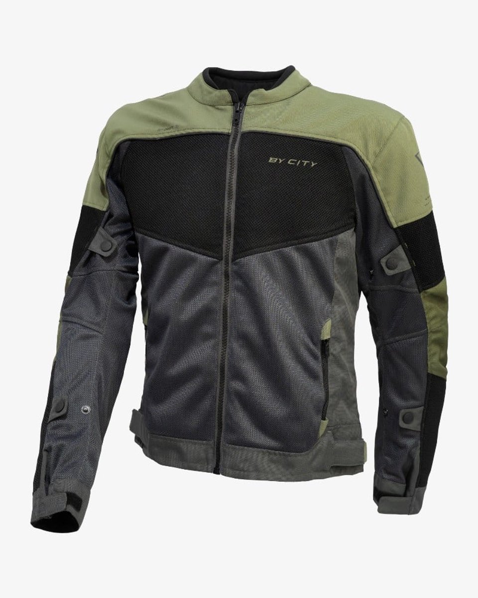 bycity-luma-heren-motorjas-doorwaaijas-zomerjas-CE gecertificeerd-protectie-groen-XXL