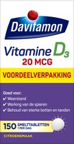 Davitamon Vitamine D3 20mcg Hoog Gedoseerd Voordeelverpakking - 150 smelttabletten