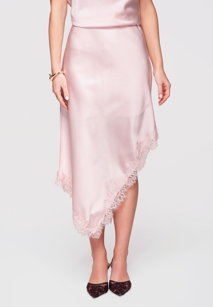 OMBRE Rok - polyester - effen - rok Roos S