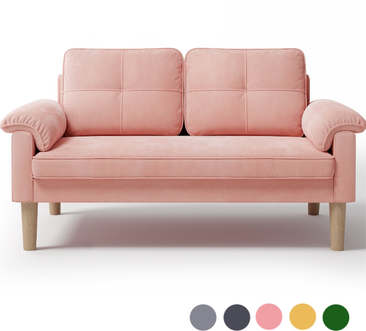 Bealife AR71 Bank - 2 Zitsbank met Zijvak - 145 x 77 x 77 cm - Roze