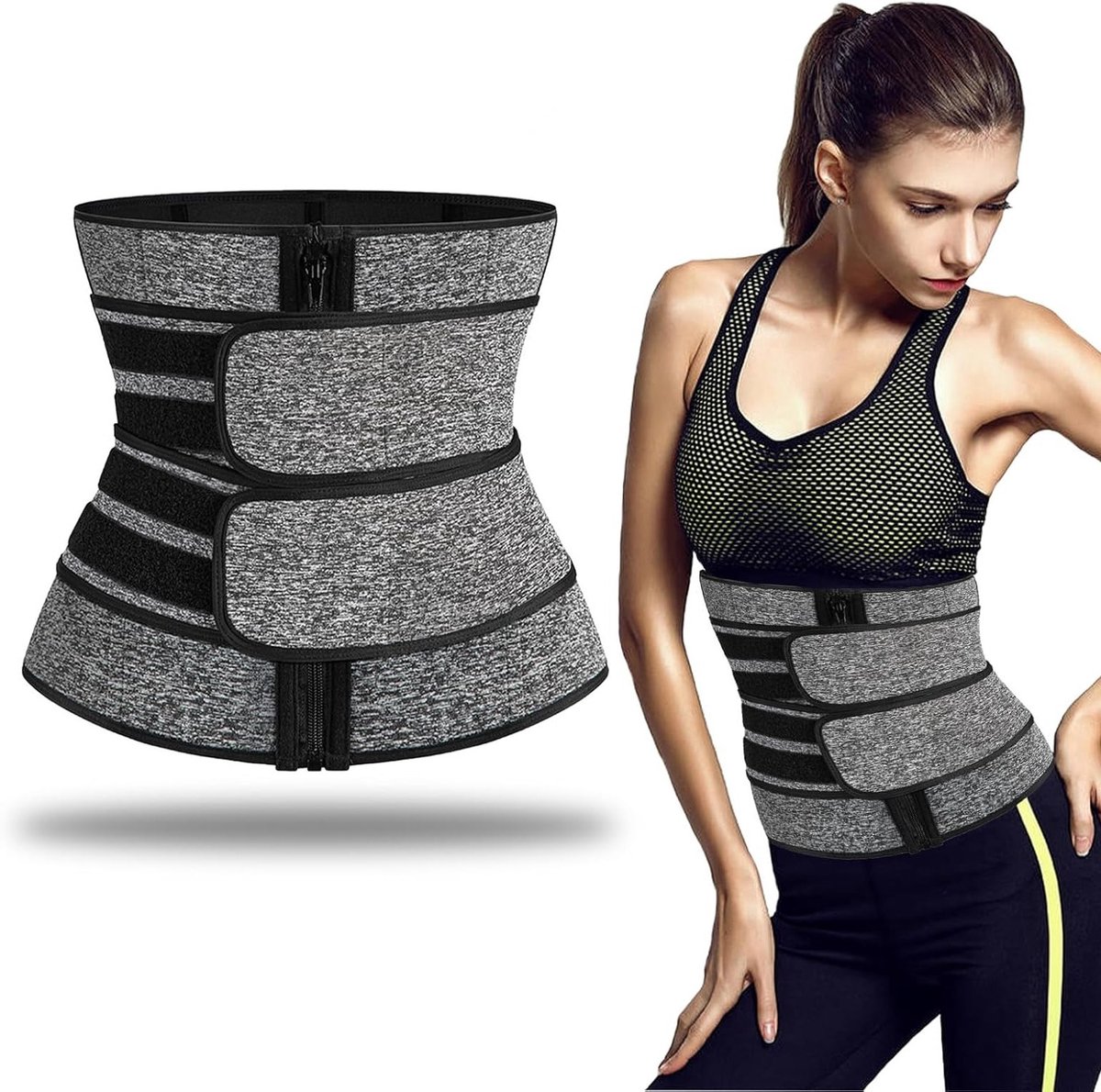 Neopreen Taille Trainer en Zweetband voor Gewichtsverlies - Sauna Taille Cincher en Girdle voor Vrouwen en Mannen