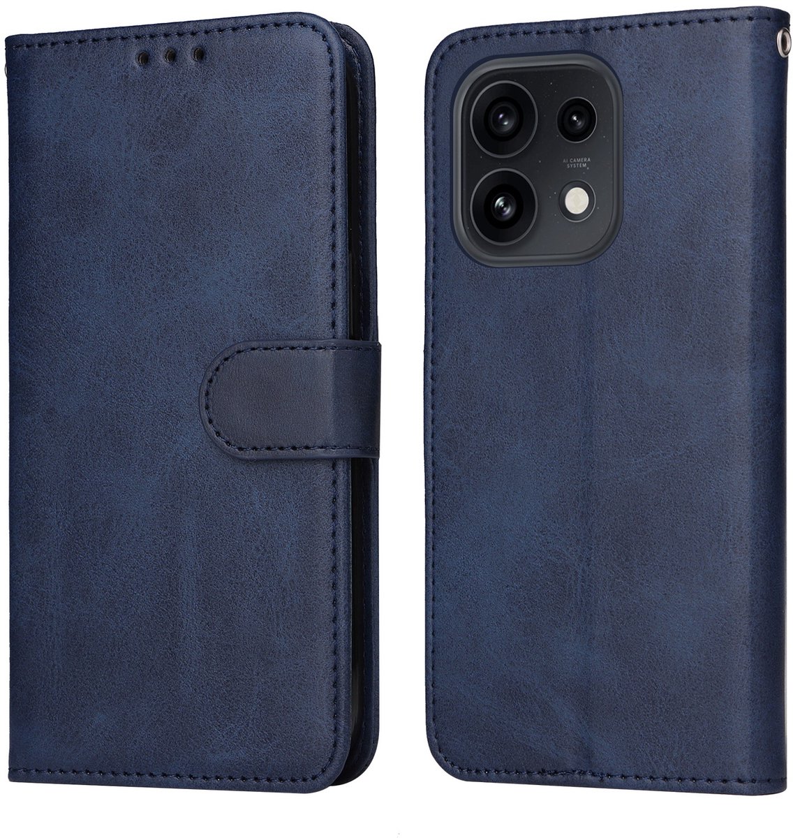 Coverup Hoesje - Geschikt voor OPPO Reno16 / Reno16 Pro Hoesje - Coverup Book Case - Blauw