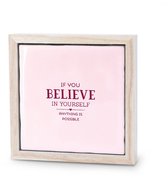 L'amour encadré - Si tu crois en toi, tout est possible - carreau avec citation - cadeau - crois en toi - céramique artisanale