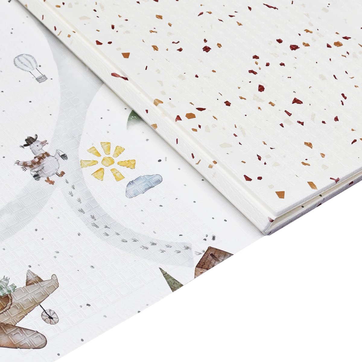 NilaFee® - Speelmat Baby - Speelkleed - Anti slip - Opvouwbaar - Opbergtas - 147 x 190 - XPE - CE getest - Waterafstotend - Auto - Vliegtuig - Terrazo Brown — afbeelding 10