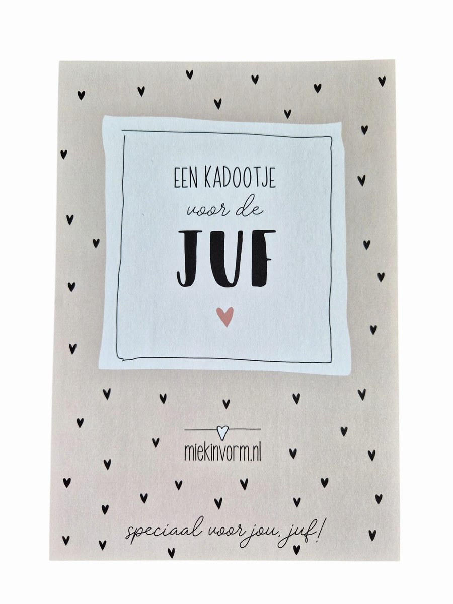 2x Grote sticker A6 - Een kadootje voor de juf- Dankjewel - Einde Schooljaar